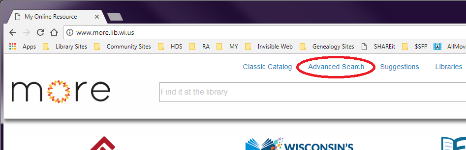 screenshot for "Advanced Search"
