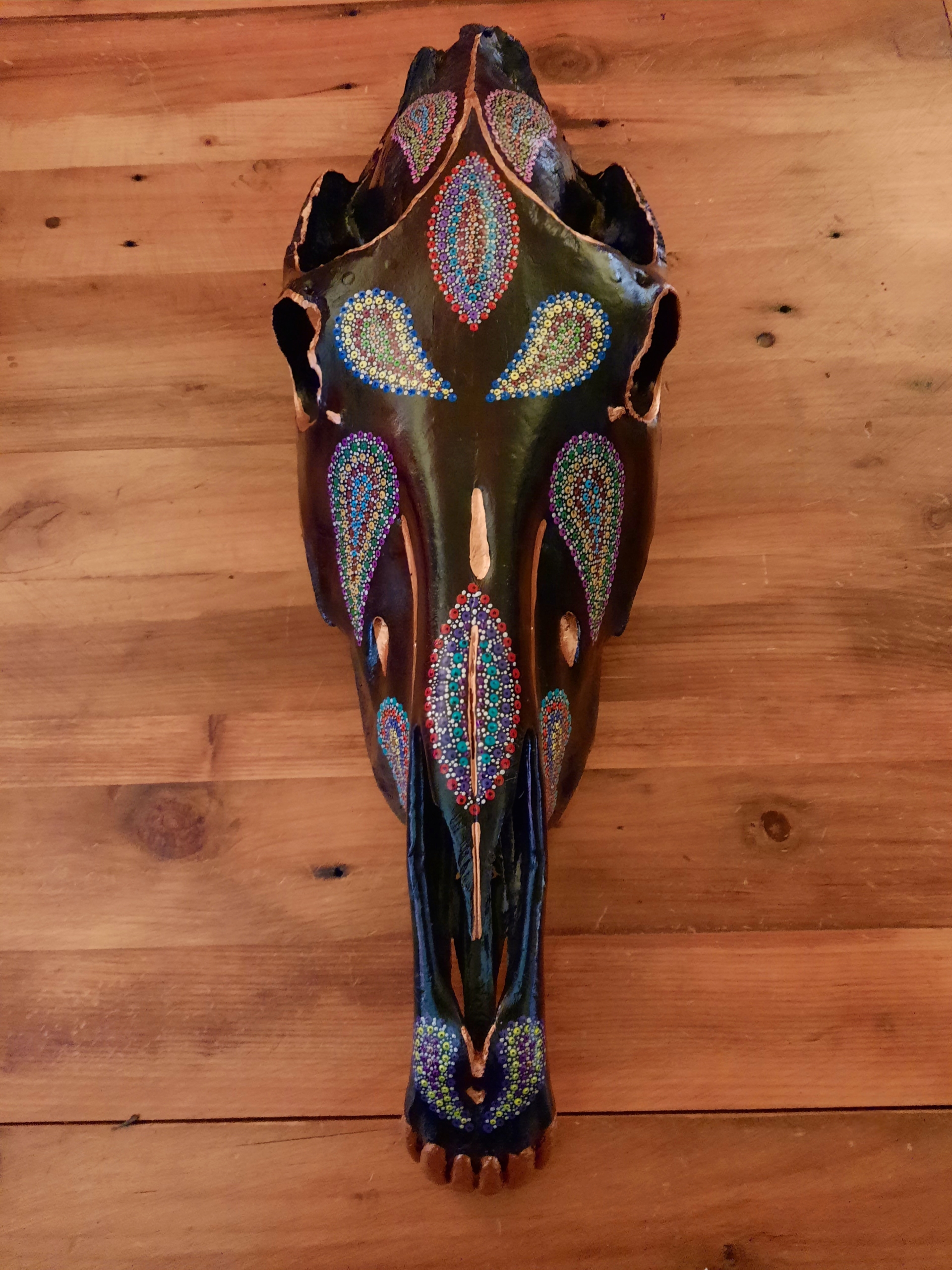 "Horse" | Jennifer Hazen | acrylic on bone