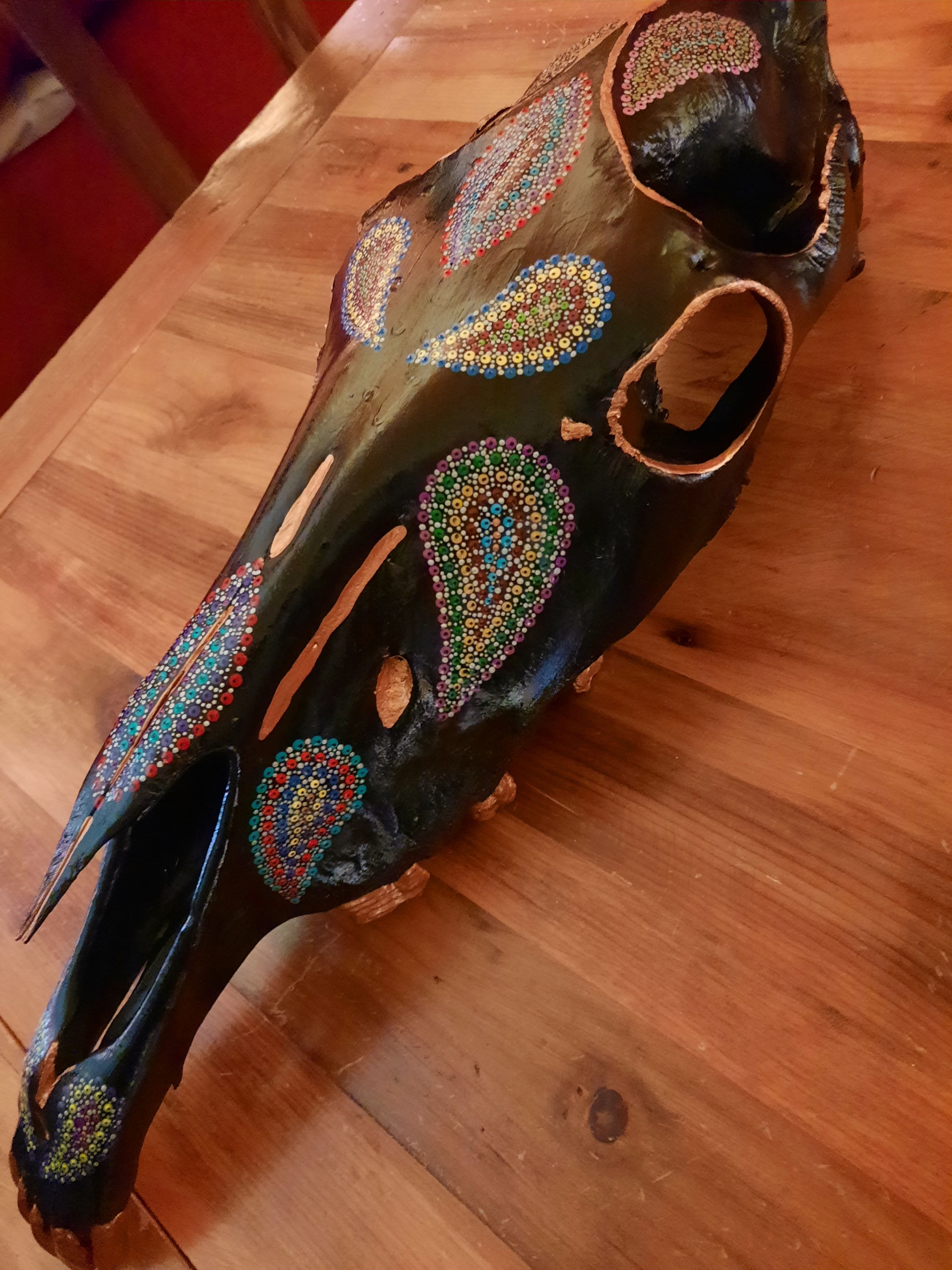 "Horse" | Jennifer Hazen | acrylic on bone