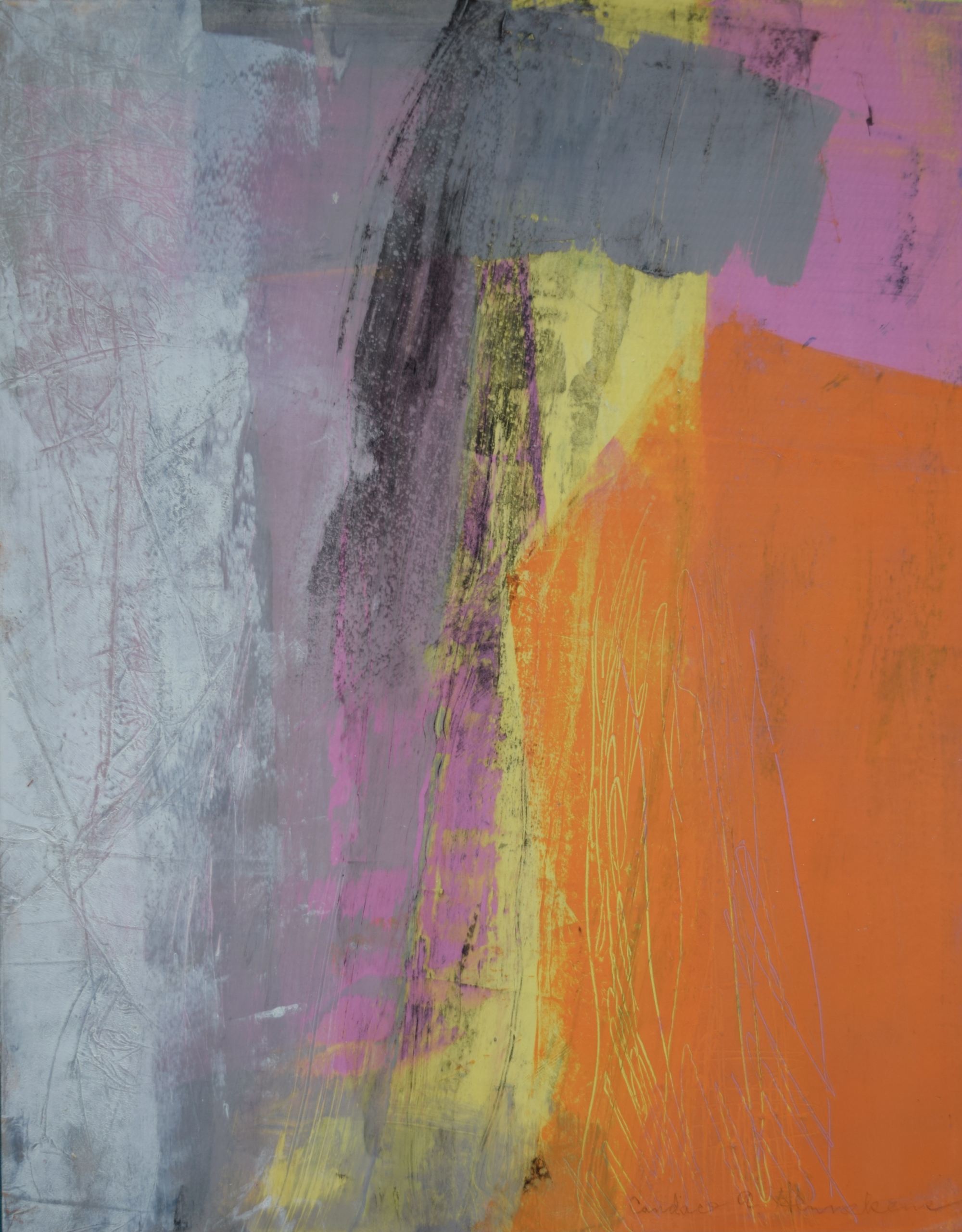 "Daybreak" | Candace Hennekens | oil and cold wax on wood panel