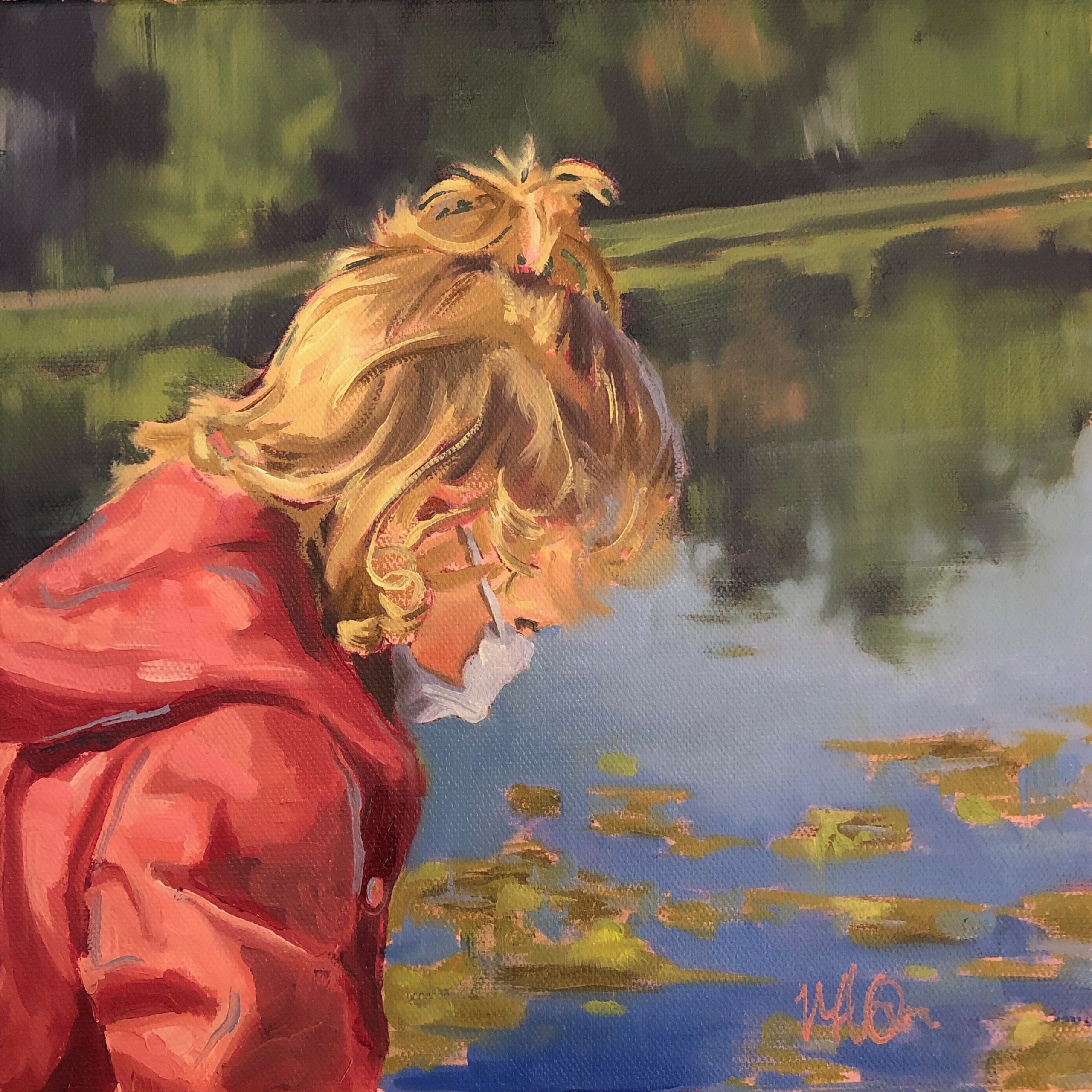 "Feeding the Fish" | Natalie Owen | oil