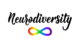 Banner reads Neurodiversity with a rainbow colored infinity symbol