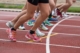 Photograph of runners' feet at the start line