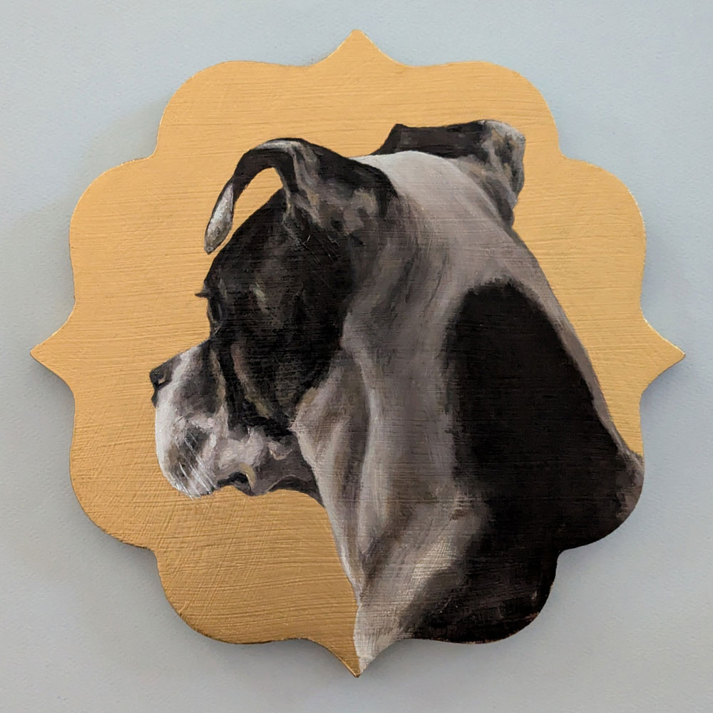 Nadine Bearson | Turn Around Bright Eyes | oil on birch board | NFS