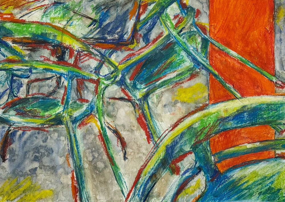 Sarah Gillert | This, Too, Shall Pass (October Rain) | watercolor, soft pastel | NFS