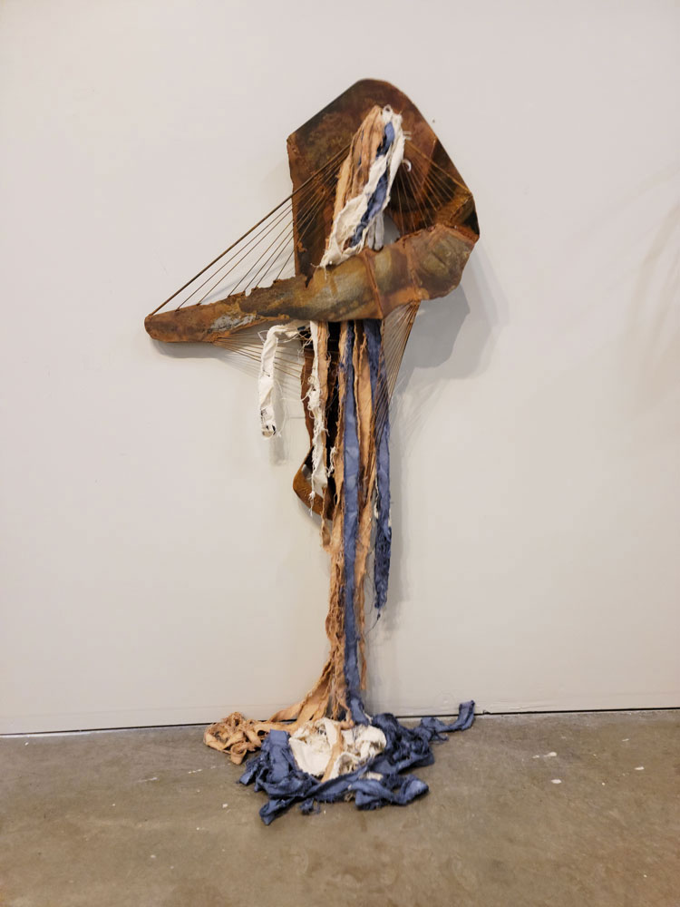 Cascade | Terry Meyer | steel and cloth | $2500