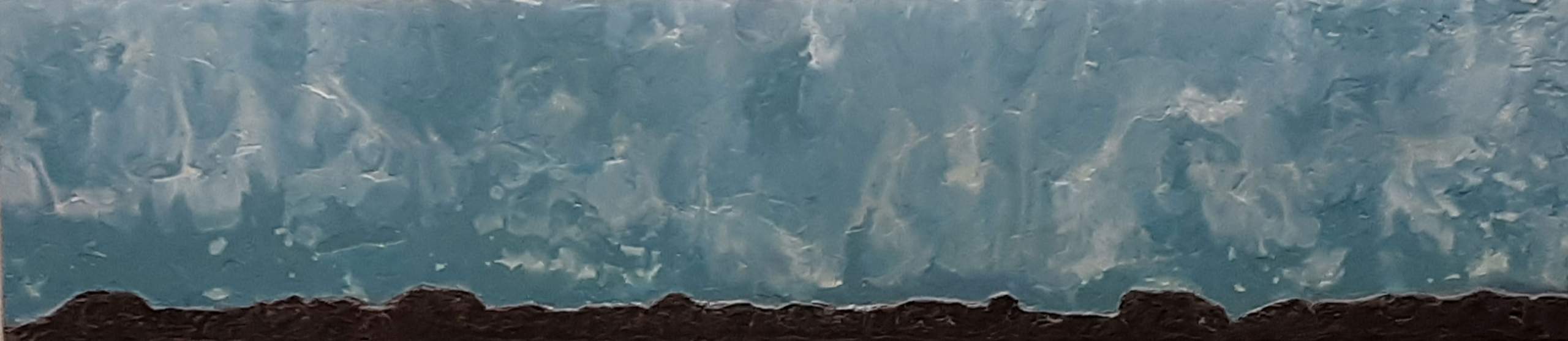 Rain on the Rocks | Jamie Bowers | oil, oil crayon, plaster and polyurethane | $485